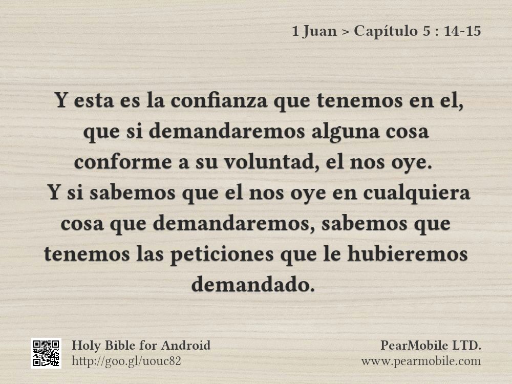 1 Juan, Capítulo 5:14-15